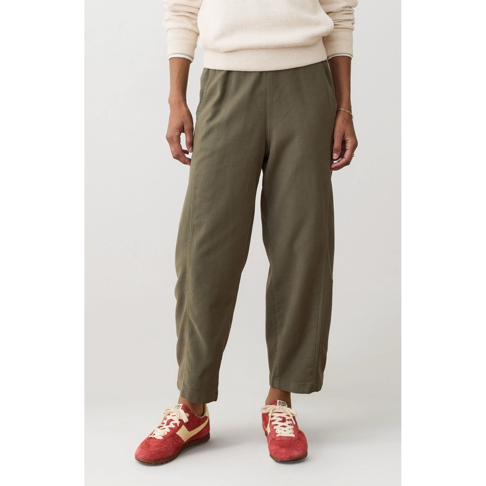 NWT Marine Layer Jessie Barrel Leg Pants Green Olive M  Drawstring Casual $128 - Picture 2 of 13